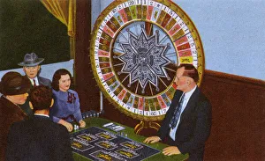 People with Wheel of Fortune, Nevada, USA People with Wheel of Fortune, Nevada, USA