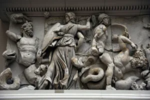 Pergamon Altar. Hecate fighting against the giant Klytios ne Pergamon Altar. Hecate fighting against the giant Klytios ne