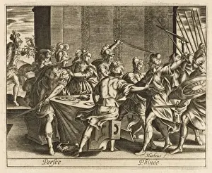 Historical Wedding Scene Prints: Perseus and Phineus