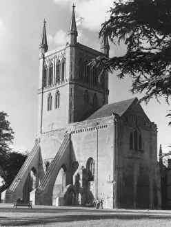 Early 12th Century Print of Pershore Abbey, Worcestershire