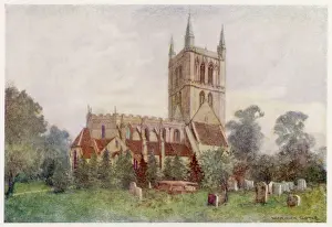 Prints of Pershore Abbey, Worcestershire Worcestershire Prints: Pershore Abbey Print, Worcestershire