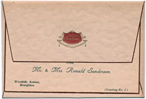 Personalised envelope for a greetings card Personalised envelope for a greetings card