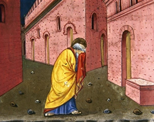 Peter denies knowing Jesus for the third time. Then, he reme Peter denies knowing Jesus for the third time. Then, he reme