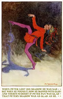 Peter Pan Illustrations Prints: When Peter lost his shadow