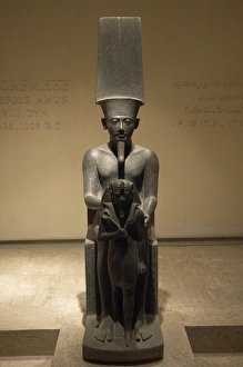 Pharaoh Horemheb and god Amun. Egypt Pharaoh Horemheb and god Amun. Egypt