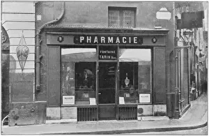 Related Prints: Print of Pharmacy, Paris Exterior