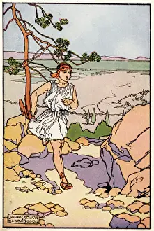 Print of Pheidippides Running to Sparta