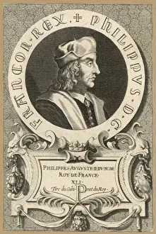 Medieval French Monarchs Prints: Philippe II Auguste
