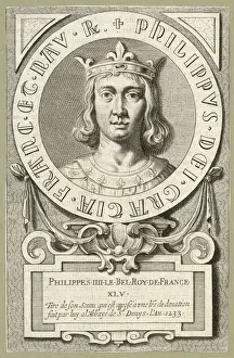 Prints of PHILIPPE IV LE BEL ( the Fair ) king of France, a ruthless and ambitious ruler who inter alia suppressed the Templars and installed popes at Avignon Royalty Prints: Philippe IV Le Bel Print