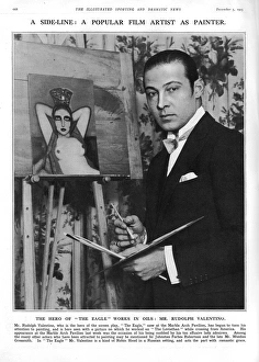 Photo of Rudoloh Valentino painting Photo of Rudoloh Valentino painting