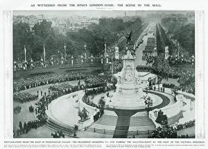 Photograph taken from Buckingham Palace, the procession marching to Photograph taken from Buckingham Palace, the procession marching to