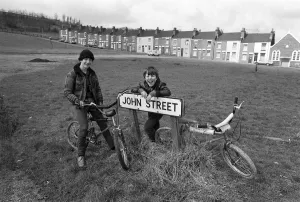 Vintage Black and White Print of Hanley, Stoke in 1987