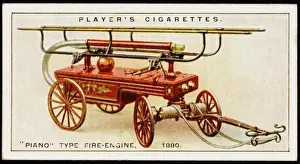 Vintage Firefighting Equipment Prints: PIANO-TYPE FIRE ENGINE