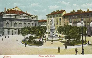 La Scala Opera House Prints: The Piazza della Scala