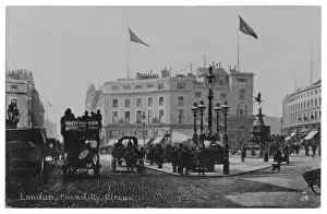 Vintage London Photos Prints: Piccadilly Circus C1900