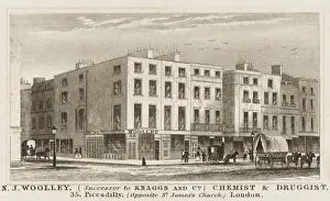 Piccadilly Street Scene Prints: Piccadilly Shops
