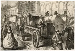 Old London Street Scene Prints: Pickfords Dray 1862