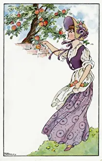 Florence Hardy Artwork Prints: Picking apples