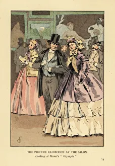 The picture exhibition at the Paris Salon, 1865 The picture exhibition at the Paris Salon, 1865