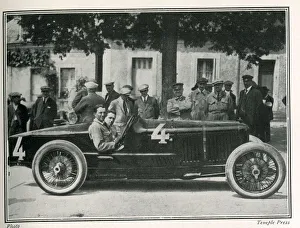 Pietro Bordino, racing driver, in a Fiat Pietro Bordino, racing driver, in a Fiat