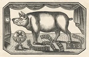 Rare Engravings For Sale Prints: Pig / Learned Toby 18C