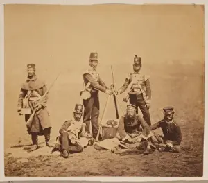 Crimean War Portraits Prints: Piling arms