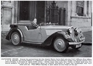 Pilot Officer T G W Appleby in a Talbot Ten Sports Tourer Pilot Officer T G W Appleby in a Talbot Ten Sports Tourer