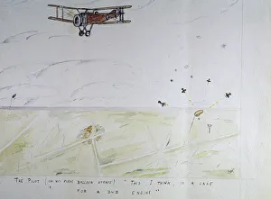 The pilot (on his first balloon strafe), WW1 The pilot (on his first balloon strafe), WW1