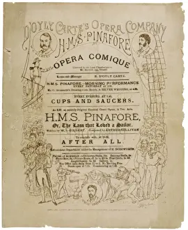 Pinafore Print: Original Programme Cover with Portraits