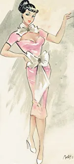 Pink Cocktail Dress Girl - Murrays Cabaret Club Costume Pink Cocktail Dress Girl - Murrays Cabaret Club Costume