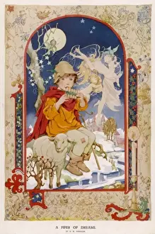 Moonlit Winter Landscape Prints: A Piper of Dreams