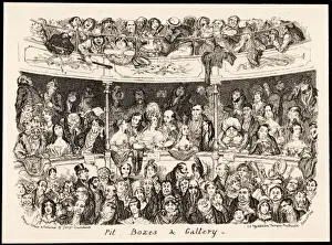 Vintage Theatre Architecture Prints: Pit, Boxes and Gallery