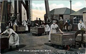 Women In Mining Industry Prints: Pit Brow Lasses at Work