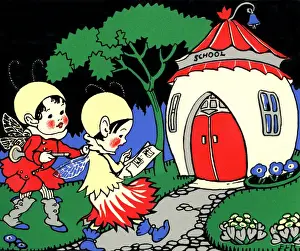 Two Little Pixies Print, c. 1930