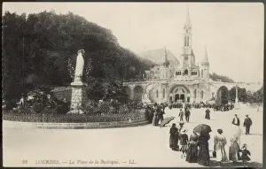 Catholic Pilgrimage Sites Europe Prints: Place De LA Basilique