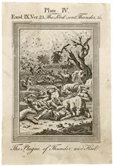 Print of The Plague of Hail