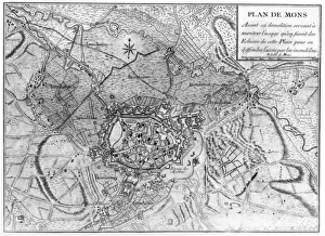Plan of 18th centurary Mons, Belgium Plan of 18th centurary Mons, Belgium