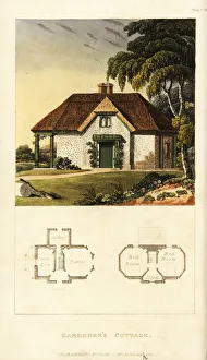 Plan and elevation of a Regency gardener's cottage Plan and elevation of a Regency gardener's cottage