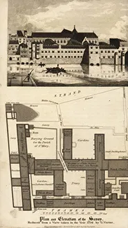 Plan and elevation of the Savoy buildings, London, 1736 Plan and elevation of the Savoy buildings, London, 1736