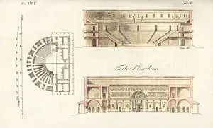 Plan and elevations of the theatre at Herculaneum Plan and elevations of the theatre at Herculaneum