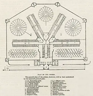 Framed Print : Plan of Pentonville Prison Print