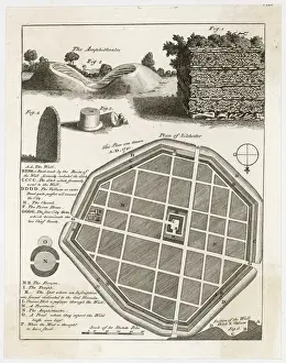 Roman Architecture UK Prints: Plan of Silchester / 1777