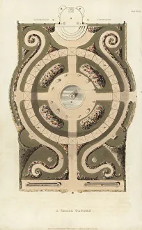 Plan of a small formal garden for a stately home, 1821 Plan of a small formal garden for a stately home, 1821