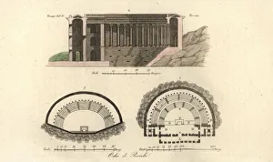 Plans and section of the Odeon of Pericles, Athens, Greece Plans and section of the Odeon of Pericles, Athens, Greece