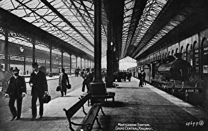 Platform scene at Marylebone Station, London Platform scene at Marylebone Station, London