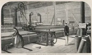 Industrial Revolution Textiles Prints: Platts Spinning Machine