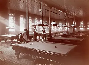 Billiards at Ives, 42nd Street New York Print