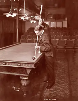 Morningstar Playing Billiards Print: A Pool Table Scene