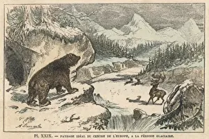 Historical World Map Prints: Pleistocene L scape