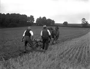 Historical Farm Equipment Prints: Ploughing Fields